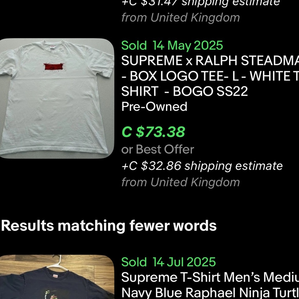 Supreme Ralph Steadman Box Logo T-Shirt / 2022 / Large - Picture 10 of 10